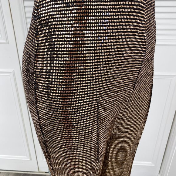 Dance Inc. Gold Sparkle Sequin Pants Sz S-M for Gorgeous Night Out Special Event - Picture 6 of 16